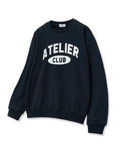 This is a comfortable casual sweatshirt that is made out of cotton blend fabric. With graphic logo print on the front chest that gives a bold look, it has a unique and trendy mood.- Logo print on the chest- Ribbed cuff, hem and neckline- Oversized silhouette College Crew Sweater With Logo Print, Sporty Crew Neck Sweater With Logo Print, Cotton Crew Neck Sweater With Logo Print, College Logo Print Crew Neck Sweatshirt, Varsity Cotton Sweatshirt With Logo Print, Logo Print Sweatshirt For Campus In Fall, Varsity Crew Sweatshirt With Logo Print, Collegiate Crew Sweatshirt With Logo Print, Logo Print Crew Neck Sweater For Loungewear