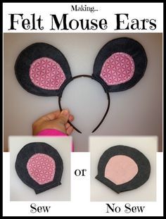 the mouse ears are made out of felt