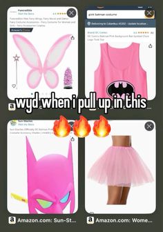 Cursed Batman, Pink Fairy Wings, Frozen Bedroom, Melanie Martinez Drawings, Bat Symbol, Batman Costume, Fairy Accessories, Pink Costume, Sharks Funny