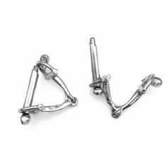 Solid Sterling Silver Bit Cufflinks, made in France. United Parcel Service, Made In France, Cufflinks, France, Sterling Silver, Silver