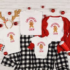 "🍪🎄 Meet the Sweetest Squad in Town - Our Gingerbread Crew Family Christmas Shirts! 🎅✨ Gather 'round, because this holiday season, it's all about family, fun, and a dash of gingerbread magic! Introducing our exclusive \"Gingerbread Crew\" family Christmas shirts - the perfect way to sweeten up your festivities and create cherished holiday memories together. 🌟 Great for Family Photos: Create memorable and Instagram-worthy family photos with everyone wearing their Gingerbread Crew shirts. The Toddler Christmas Shirt, Gingerbread Family, Football Lover Gifts, Football Names, Football Lover, Xmas Tees, Santa Shirt, Santa Shirts, Football Lovers