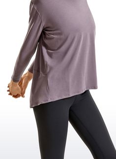 Pima Cotton collection is super soft and feels great against your skin. This long sleeve top is perfect for yoga or daily wear. Classic boat neckline, loose fit design allows you to move freely without restriction during exercise. Feature & Fitting: 
 Pima Cotton collection 
 Design for yoga 
 Loose Fit for move freely 
 Boatneck and long back hem 
 Fabric: 
 Super soft and skin-friendly 
 Naturally breathable 
 Lightweight and stretchy 
 92% Pima cotton,8% Spandex 
 SKU : R761 .Easy reach b Scoop Neck Tops For Pilates, Versatile Yoga Tops With Thumbholes, Fall Relaxation Long Sleeve Activewear, Long Sleeve Athleisure Tops For Pilates, Stretch Long Sleeve Yoga Top, Casual Long Sleeve Yoga Tops, Stretch Long Sleeve Activewear, Stretch Long Sleeve Activewear For Relaxation, Long Sleeve Relaxed Fit Yoga Top