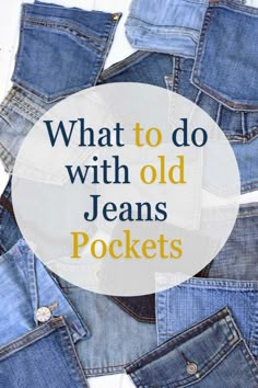 Pocketful of Creativity: Upcycling Old Jeans Pockets Denim Pocket Crafts, Denim Projects Upcycling Recycle Jeans, How To Take In Jeans, Jeans Crafts Ideas, Upcycling Old Jeans, Diy Denim Crafts, Recycle Jeans Projects