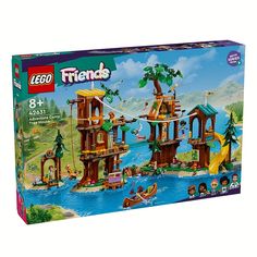 the lego friends treehouse playset is in its box