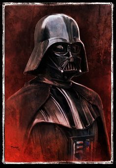 a drawing of darth vader from star wars