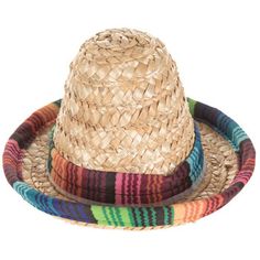 Headed to a fiesta? Add some festive style to your outfit with Sombrero Straw Hat! This adorable accessory features a classic sombrero shape made of straw with colorful fabric trim. Place it atop your doll's head to prepare for any party or outing!     Dimensions:   Diameter: 5 3/4"  Height: 4" Wide Brim Straw Hat For Cinco De Mayo Festival, Multicolor Hats For Vacation And Cinco De Mayo, Multicolor Wide Brim Beach Costume Hats And Headpieces, Multicolor Wide Brim Costume Hats For Beach, Multicolor Wide Brim Costume Hat For The Beach, Multicolor Wide Brim Hat For Beach, Multicolor Curved Brim Hat For Cinco De Mayo, Multicolor Summer Costume Hat, Multicolor Costume Hat For Summer