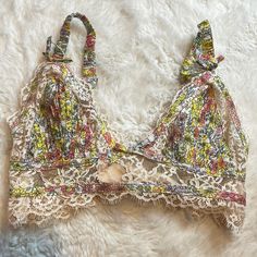 Nwot For Love & Lemons Bralette - Size: Xs Smoke Free | Offers Accepted New To Poshmark? Use Referral Code Justfoxii When You Sign Up For Poshmark And Get $10 Posh Credit! Summer Multicolor Bra, Summer Lace Underwire Bra, Spring Floral Print Multicolor Bra, Summer Yellow Bra With Comfort Fit, Yellow Summer Bra, Summer Yellow Bra, Yellow Fitted Bra For Spring, Multicolor Beach Bra For Spring, Fitted Yellow Bra For Summer