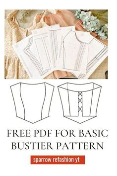 the free pattern for this bustier top is easy to sew