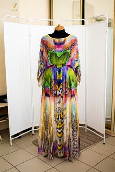 One of a kind, 100% handmade pure silk abstract maxi sheer flowing dress, for women. Colorfull: green, pink, blue. With long sleeves. Perfect as summer clothing, cruise, party.

Size - M-XL, exact parameters of the dress at the shop

-100% pure silk, chiffon, very pleasant to the body, main colors green, pink, blue. Abstract print.
- Handmade.
- Perfect for summer and cruise
- Unique and One of a kind. It won't happen again as I used all the pieces of such fabric. Multicolor Silk Maxi Dress For Festivals, Colorful Bohemian Long Sleeve Maxi Dress, Green Flowy Long Sleeve Kaftan, Green Silk Long Sleeve Maxi Dress, Flowy Green Long Sleeve Kaftan, Elegant Green Maxi Dress For Festival, Green Flowy Tunic Maxi Dress, Flowy Silk Maxi Dress With Long Sleeves, Flowy Silk Long Sleeve Maxi Dress