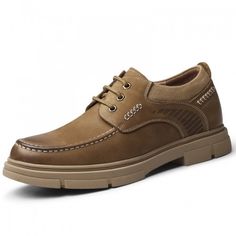 Regular Price: $169.00 Now only: $129.00 Casual Brown Lace-up Shoes With Durable Sole, Masculine Brown Low-top Leather Shoes, Brown Moc Toe Lace-up Shoes With Rubber Sole, Casual Work Shoes, Winter Shoe Trends, Semi-formal Brown Chukka Boots With Rubber Sole, Casual Beach Sandals, Men High Heels, Comfortable Mens Shoes