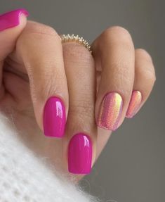 Spring 2024 Manicure, Pastel Neon Nails, Pink Gel Nails Designs, Kandy, Gel Nail Designs