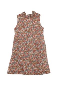 Fall 2023 Sleeveless Floral Print Mini Dress For Fall, Elegant Sleeveless Floral Dress For Daywear, Floral Print Knee-length Sleeveless Dress For Daywear, Knee-length Floral Sleeveless Dress For Daywear, Floral Print Knee-length Sleeveless Day Dress, Fall Sundress Sleeveless Style, Fall Floral Print Sleeveless Midi Dress, Sleeveless Floral Midi Dress For Fall, Beige Floral Print Dress For Daywear