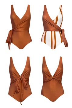 Tanami Reversible Wrap Swimsuit | Women's Terracotta One-Piece – Baiia Swim Brown Summer Bodysuit For Poolside, Brown Bodysuit For Poolside Summer, Reversible Swimsuit, Once Piece, Ethical Swimwear, Swimsuits 2020, Wrap Swimsuit, Ethical Fashion Brands, Swimwear Brands