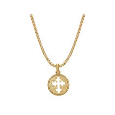 This Symbols of Faith gold tone coin cross pendant necklace is a lovely way to express your faith. This Symbols of Faith gold tone coin cross pendant necklace is a lovely way to express your faith. NECKLACE DETAILS Pendant length: 1 in. Chain length: 20 in. Clasp: lobster claw Metal: alloy Plating: Gold tone Finish: polished Not appropriate for children 14 years old and younger. Size: One Size. Gender: female. Age Group: adult. Gold Cross Necklace With Coin Pendant, Yellow Gold Cross Necklace With Coin Pendant, Yellow Gold Necklace With Coin Pendant In Cross Shape, Gold Cross Jewelry With Coin Pendant, Symbols Of Faith, Faith Necklace, Cross Pendant Necklace, Cross Pendant, Chain Lengths