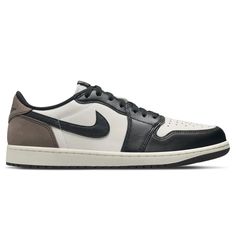 The Air Jordan 1 Low OG 'Mocha' combines classic appeal with a rich, contemporary twist, making it a must-have for any sneaker enthusiast. This iconic silhouette features a premium leather upper in a versatile mocha brown hue, complemented by clean white panels and understated black accents. The colourway offers a sophisticated look while maintaining the timeless aesthetic of the original Air Jordan 1 design. The shoe’s sleek low-top profile is enhanced with a perforated toe box and the classic Jordan 1 Low Mocha, Travis Scott Clothing, Off White Dunk, Yeezy Womens, Jordan 1 Lows, Original Air Jordans, Low Air Jordan 1, Jordan 8, White Accessories