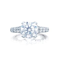 a diamond engagement ring with diamonds on it