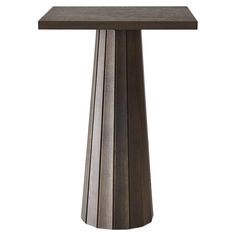 a wooden table with an interesting design on it's pedestals and base,