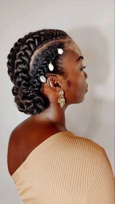 Braid Hairstyles For Black Women, Style Braids, Chic Ponytail, Braiding Styles, Protective Hairstyles For Natural Hair, Braided Cornrow Hairstyles, African Hair, Hair Twist Styles, Natural Hair Styles Easy