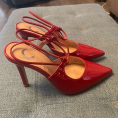 Beautiful Red Patent Leather Journee Gracelle Sling Back Heels. These Shoes Are New Without Tags, In Absolutely Amazing Condition! Sling Back Heels, Heels Red, Old Fashion Dresses, Sling Back, Journee Collection, Shoes Women Heels, Old Fashioned, Patent Leather, Shoes Heels