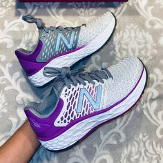 New Balance Wvngogv3 Running Women Shoes White/Purple New With Original Box Shoes New Balance, Shoes Color, New Balance Shoes, Shoes White, New Balance Sneaker, Hoka Running Shoes, Running Women, Color Purple, Womens Shoes Sneakers