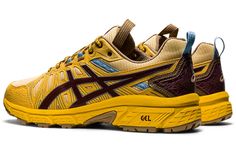 ASICS HN1-S Gel Venture 7 'Yellow' Yellow/Ox Brown 1201A195-750 Asics Trail Running Sneakers With Boost Midsole, Asics Dynamic Sneakers For Trail Running, Asics Trail Running Shoes With Vibram Sole, Asics Running Shoes With Vibram Sole For Sports, Asics Running Shoes With Vibram Sole For Outdoor, Asics Outdoor Running Shoes With Vibram Sole, Yellow Dynamic Sneakers, Asics Trail Running Shoes With Vibram Sole For Outdoor, Asics Cushioned Trail Running Shoes