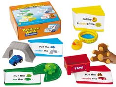 there are many different toys in the box for children to learn and play with them