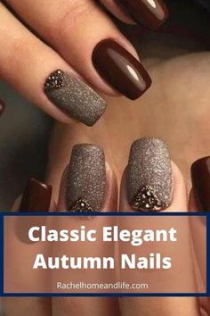 Elegant Autumn Nails, Elegant Fall Nails, Cute Nails For Fall, Diy Nail Designs, Elegant Fall, Trendy Nail Design, Autumn Nails, Beautiful Nail Art, Fall Nail Designs