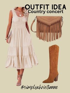 Dresses To Wear With Cowboy Boots - SimplyChristianne Country Dresses With Cowboy Boots, Country Concert Dress, Dresses To Wear With Cowboy Boots, Dressy Spring Outfits, Dressy Summer Outfits, Country Concert Outfits, Dresses With Cowboy Boots, Spring Work Outfits, Country Concert Outfit