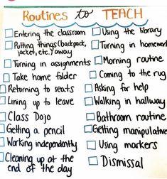 a piece of paper with writing on it that says routes to teach and other things