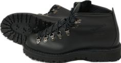 Black Hiking Boots With Lug Sole, Black Lace-up Boots With Vibram Sole For Hiking, High-top Combat Boots With Vibram Sole For Hiking, Black Leather Sole Waterproof Boots For Outdoor Work, Rugged Combat Boots With Vibram Sole For Hiking, Black Moc Toe Hiking Boots With Vibram Sole, Black Lace-up Hiking Boots With Rubber Sole, Black Lace-up Boots With Rubber Sole For Hiking, Ankle Lace-up Boots With Vibram Sole For Hiking