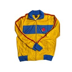 Colombia football jacket Premium quality  Embroidered patches Collegiate Varsity Jacket With Embroidered Patch, Retro Outerwear With Embroidered Patch And Long Sleeves, Retro Long Sleeve Outerwear With Embroidered Patch, Team-colored Long Sleeve Track Jacket For Game Day, Team-colored Long Sleeve Track Jacket For College, Sporty Cotton Varsity Jacket With Embroidered Patch, Collegiate Long Sleeve Varsity Jacket With Patches, Retro College Outerwear With Embroidered Patch, Retro Outerwear With Embroidered Patch For College