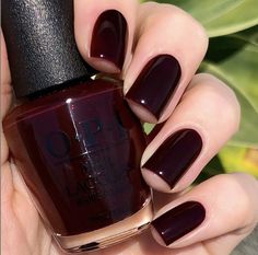 Dark nails for fall? Revolutionary🍷@emmaheartssnails Opi Burgundy Nail Polish, Opi Burgundy, Nail Polish Names, Burgundy Nail Polish, Polish Names, Wine Nails, Maroon Nails, Burgundy Nails