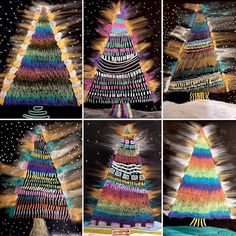 a collage of photos with different types of christmas trees