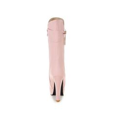 Heel Height: 12 cmPlatform Height: 3 cmStyle: Fashion,KoreanOccasion: Casual,Party/Club,Office/Career,DressSeason: Spring,Summer,Fall/Autumn,WinterPackage Contents: 1 x Shoes (Pair)Size Guide:34 = foot length 21.5-22cm (Foot width=8-8.5cm)35 = foot length 22-22.5cm (Foot width=8.5cm)36 = foot length 22.5-23cm (Foot width=8.5-9cm)37 = foot length 23-23.5cm (Foot width=9cm)38 = foot length 23.5-24cm (Foot width=9-9.5cm)39 = foot length 24-24.5cm (Foot width=9.5-10cm)40 = foot length 24.5-25cm (Foo Elegant Pink Heeled Boots With Round Toe, Elegant Closed Toe Platform Boots For Spring, Elegant Spring Closed Toe Platform Boots, Elegant Pink Heeled Boots For Spring, Formal Spring Platform Boots With High Heel, Spring Formal High Heel Platform Boots, Formal Spring High Heel Platform Boots, Elegant Pink Closed Toe Boots, Pink Pointed Toe Heeled Boots For Evening