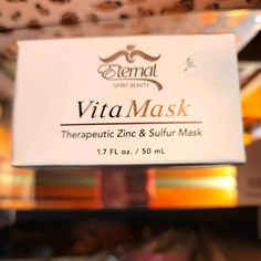 Eternal Spirit Beauty Vita Mask Therapeutic Zinc & Sulfur Mask 1.7 Oz Look A Radiant Skin Mask Relaxes, Restores And Softens Your Face. Mascarilla Que Te Hace Lucir Una Piel Radiante. Relaja, Restaura Y Suaviza La Piel! Tea Tree Face Mask, Hyaluronic Mask, Collagen Lip Mask, Clear Mask, Your Face, Hydrating Sheet Mask, Skin Tea, Moisturizing Face Mask, Charcoal Face Mask