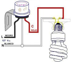 an electrical wiring diagram for a light switch