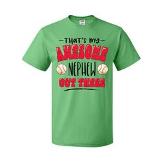 a green t - shirt that says, that's my awesome nepal out there