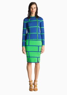 emerald green/cobalt blue Emerald Green Skirt, King Of Prussia Mall, Green Pencil Skirt, Green Pencil, Green Pencil Skirts, The Vivienne, Cinder Block, Brick Design, Knit Blazer