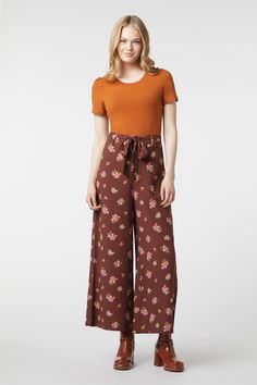 chocolate Floral Print High-waisted Cotton Pants, Floral Print Ankle-length Summer Pants, Vacation Floral Print Ankle-length Pants, High-waisted Floral Print Beach Pants, Chocolate Product, Floral Print Rayon Wide-leg Pants, Spring Palette, Summer Pants, Summer Set