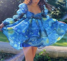 Casual Quinceanera Dresses, Colorful Dresses Aesthetic, Moonlight Dress