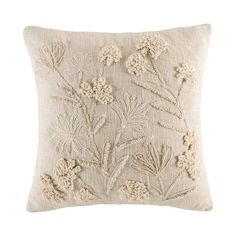 Mika Cushion CUSHION KAS AUSTRALIA Natural Square 50x50cm Retro Quilt, Textured Quilt, Canvas Flowers, Cushion Cover Pattern, Neutral Cushions, Cushion Covers Online, Modern Floral Design, Bedroom Cushions, Crochet Cushion Cover