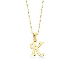 PRICES MAY VARY. DESCRIPTION — Looking for a unique and stylish way to showcase your or your loved ones' initial? This cursive letter necklace is the perfect choice! Made from high-quality 14k solid gold, this elegant necklace features a beautifully designed cursive initial pendant that is sure to add a touch of charm to any outfit. SIZE — Here’s the sizes of your new favorite piece! The Pendant Height: 8 mm, Pendant Width: 8 mm, Chain Length: 18 in AUTHENTIC MATERIALS — We use only authentic an Handwritten Necklace, Gold Letter Pendants, 14k Gold Initial Necklace, K Necklace, Script Initial, All Letters, Letter Pendant Necklace, Gold Letter, Solid Gold Chains