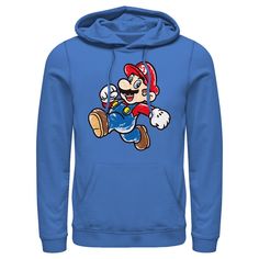 Head on down to the Mushroom Kingdom with Mario and all his friends and foes, explore the magical Kingdom of Hyrule with Link, or relax with a little Animal Crossing with exciting, all-new officially licensed men's hoodies featuring all your favorite Nintendo video games and characters from the past and present! These soft and cozy Nintendo brand hoodies are so comfy, you'll want to wear them all day every day! Blue Hooded Sweatshirt With Cartoon Print, Blue Hooded Sweatshirt With Character Print, Blue Long Sleeve Hoodie With Character Print, Blue Character Print Hoodie Sweatshirt, Blue Hoodie With Character Print, Blue Hoodie Sweatshirt With Character Print, Blue Fan Apparel Hoodie, Jumping Poses, Brand Hoodies