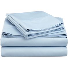 blue sheets folded on top of each other