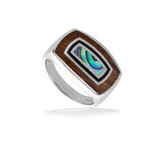 Modern Brown Rings For Gifts, Modern Brown Rings For Gift, Modern Anniversary Rings With Inlay, Modern Silver Rings With Inlay, Modern Silver Ring With Inlay, Modernist Rings With Inlay For Gift, Modernist Rings With Inlay Perfect For Gifts, Rectangular Ring, Signed Contract