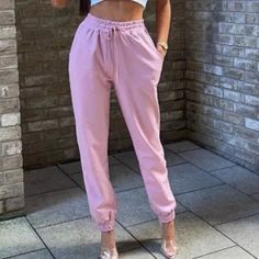 Pink High Waist Loose Fit Joggers Jogger Pants Elastic Drawstring Waist Pockets Loose Fit Approximate Length Is 38 Inches For Size S & Size 4 70% Cotton, 25% Polyester, 5% Elastane Made In Uk New With Tag Size Xs = 0-2 Size S = 2-4 Size M = 6-8 Model Is Wearing Size S If You Have Any Questions Please Let Me Know Thank You For Stopping By My Boutique To Read Reviews; Go To My Boutique Page By Clicking On My Username, Then Click On About And Then Scroll To Received Love Notes Jogger Pants, Loose F Casual Pink Harem Pants For Loungewear, Casual Pink Ankle-length Sweatpants, Pink Ankle-length Casual Sweatpants, Pink Straight Leg Sweatpants With Pockets, Pink Stretch Sweatpants With Pockets, Pink Casual Joggers For Summer, Casual Pink Joggers For Summer, Pink Casual Summer Joggers, Pink Ankle-length Loungewear Bottoms