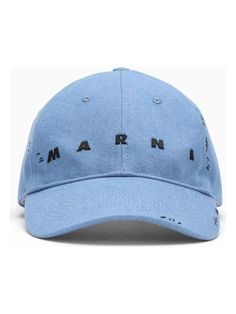 Hey there. Check out this cool and casual light blue cotton baseball cap with a contrasting logo on the front. It's adjustable in size, so it's perfect for anyone looking for a laid-back, stylish accessory for everyday wear. Made of soft, breathable cotton for all-day comfort Adjustable size for a perfect fit Features a fun and eye-catching logo on the front | Marni Men's Cotton Baseball Cap With Logo in Light Blue | Size Small | CLZC0108S2UTC342 Lipstick Bag, Lighting Logo, Chain Strap Bag, Oversized Tote Bag, Blue Accessories, Visor Hat, Lettering Logo, Floral Shoes, Visor Hats