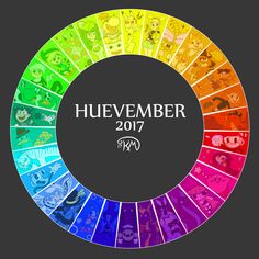 the color wheel for the month of november in which there is an image of cartoon characters