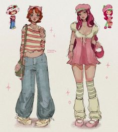 Strawberry Shortcake Outfits, Strawberry Shortcake Characters, Pretty Drawings, October 8, Arte Inspo, Dessin Adorable, Halloween Sale, 영감을 주는 캐릭터, Cute Art Styles