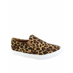 Round toe silhouettee Canvas, Faux Suede Slip On Light cushioned insole Size: 7.5.  Color: Brown.  Gender: female.  Age Group: adult. Spring Leopard Print Slip-on Sneakers, Fall Synthetic Closed Toe Sneakers, Brown Low-top Synthetic Slip-ons, Slip-on Synthetic Sneakers For Fall, Ankle Strap Flats, Casual Dress Shoes, Low Wedges, Sneaker Shoes, Pointed Toe Flats